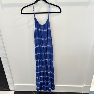 Merona Blue and White Tie-Dye Maxi Dress